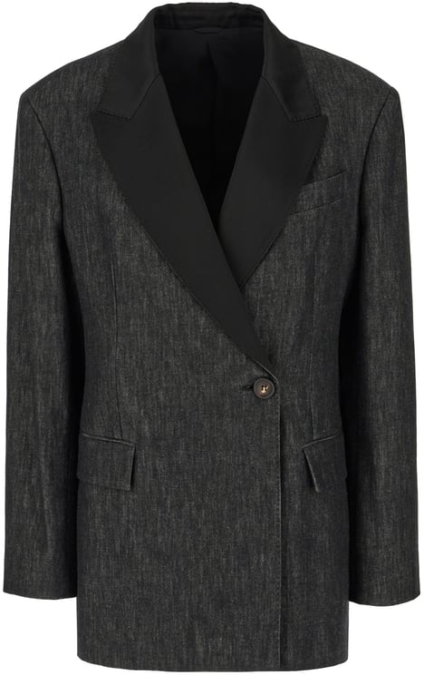Brunello Cucinelli Brunello Cucinelli Black denim blazer