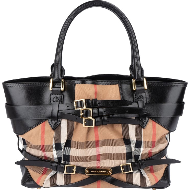 Burberry Burberry Nova-Check Monogram Medium Bridle Tote Handbag