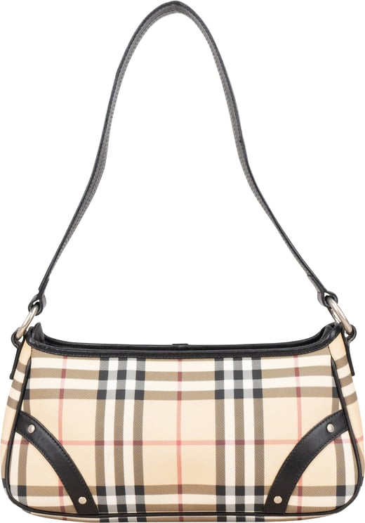 Burberry Burberry Nova-Check Monogram Studded Shoulder Bag