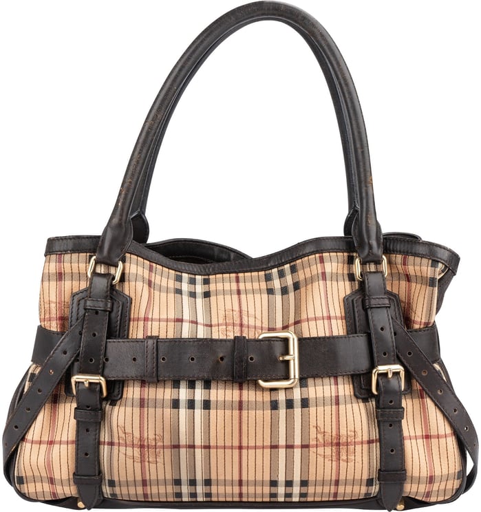 Burberry Burberry Pleated Haymarket Check Kentoville Handbag