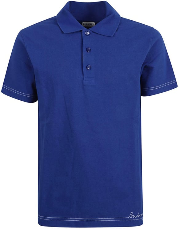 Burberry Structured Collar Polo Shirt With Three-Button Placket