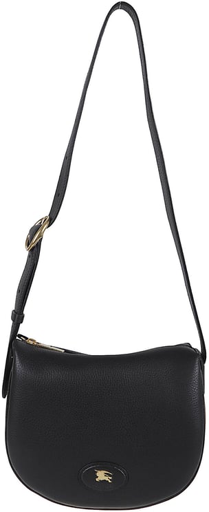 Burberry Rounded Black Leather Shoulder Bag