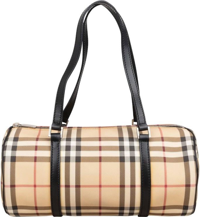 Burberry Burberry Nova-Check Monogram Barrel Handbag