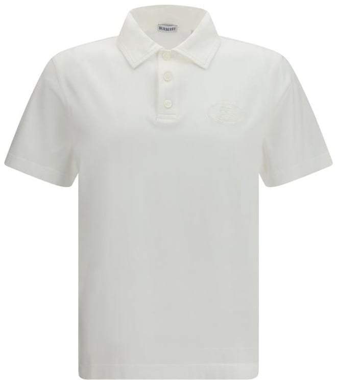 Burberry Burberry White Cotton Polo Shirt
