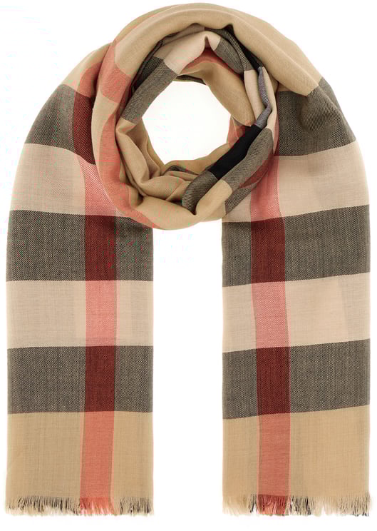 Burberry Burberry Embroidered cashmere blend scarf