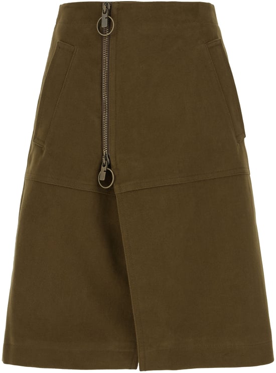 Burberry Burberry Military green cotton skirt