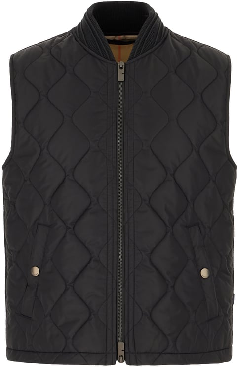 Burberry Burberry Black nylon padded sleeveless jacket