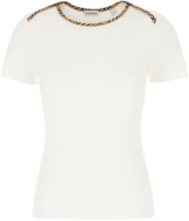 Burberry Burberry White stretch cotton t-shirt