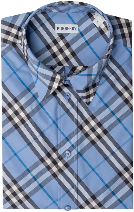 Burberry Camicia Robert a Maniche Corte Check
