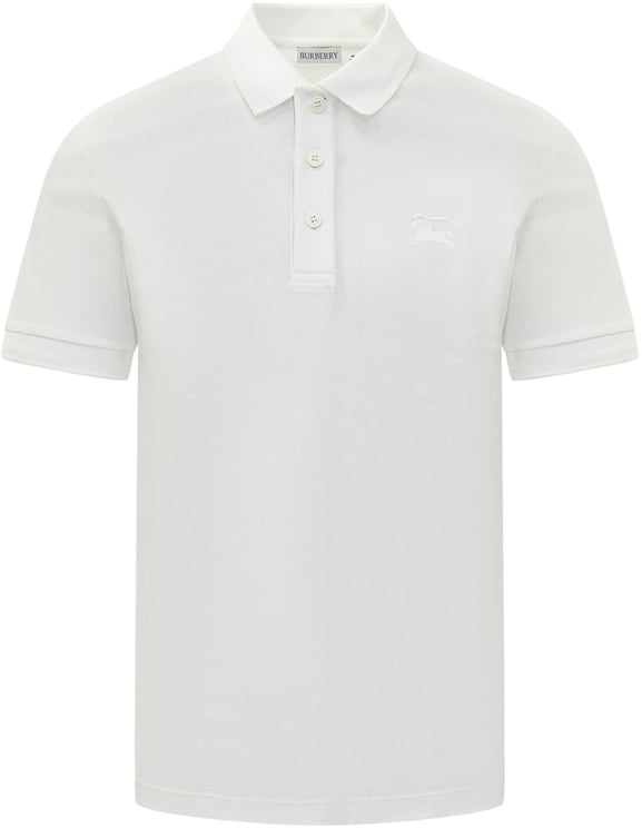 Burberry Polo a Maniche Corte con Bottoni e Logo