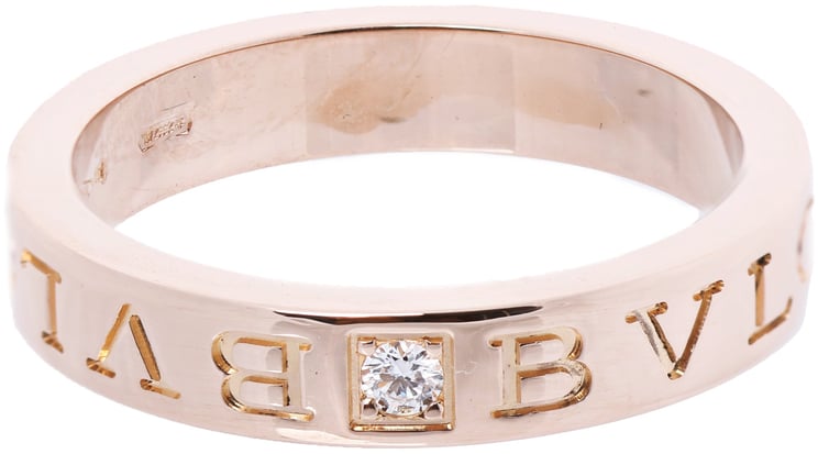 Bvlgari Bvlgari Bvlgari Double Logo 1P Diamond Ring 750(PG) 7.3g 341829 AN854185