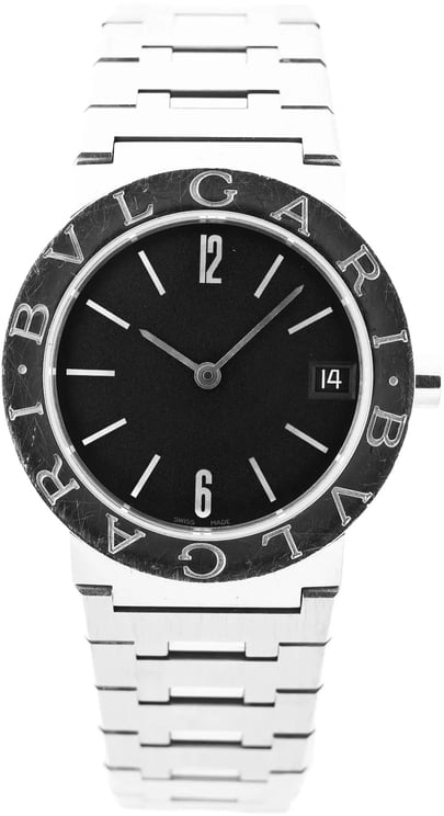 Bvlgari Bvlgari Bvlgari Bvlgari BB30SS D317440 SS QZ Watch with Black Dial