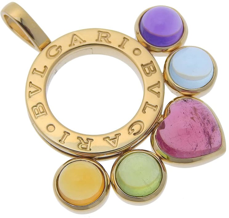 Bvlgari Bvlgari Allegra Round Pendant 18 yellow gold Color multicolor