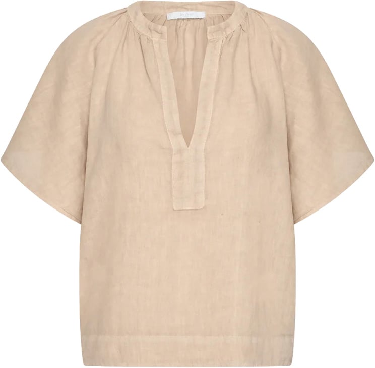 By Bar By-bar - Vina Linen Blouse - 26112040 - 730 Biscuit