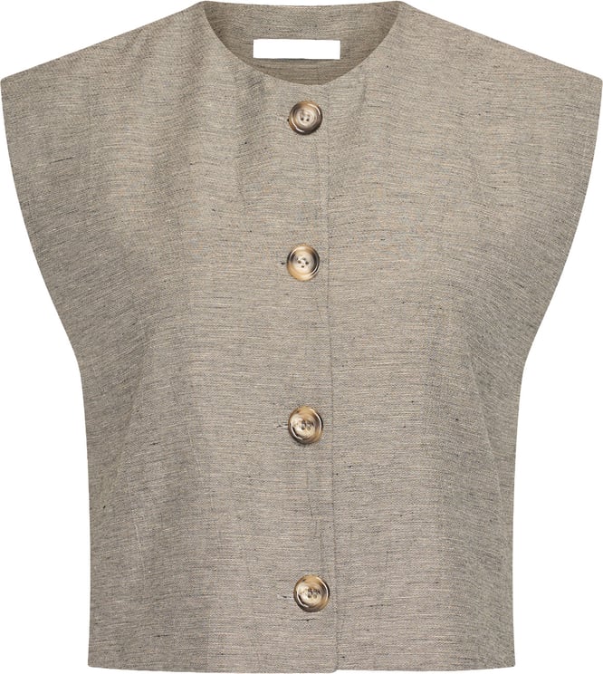 By Bar By-bar - Nori Melange Gilet - 26219006 - 885 Charcoal Melee