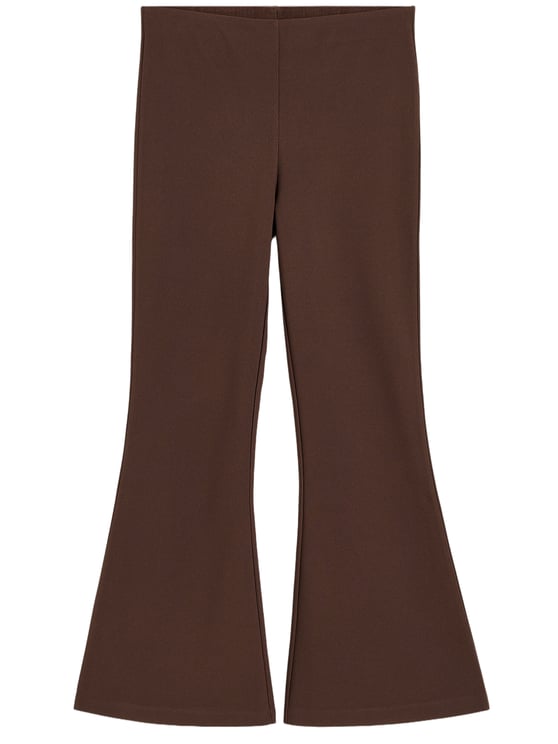 By Malene Birger Brown Stretch Nylon Flared Pants