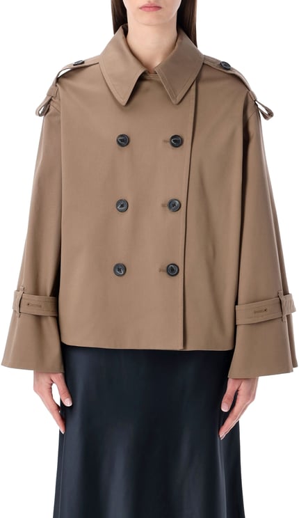 By Malene Birger Alisandra Cropped Trench Fossil Beige