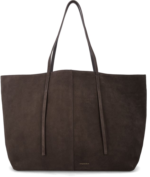 By Malene Birger Abilla Tote East West Suede Coffe Brown