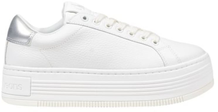 Calvin Klein Calvin Klein Jeans Silver Leather Platform Sneakers