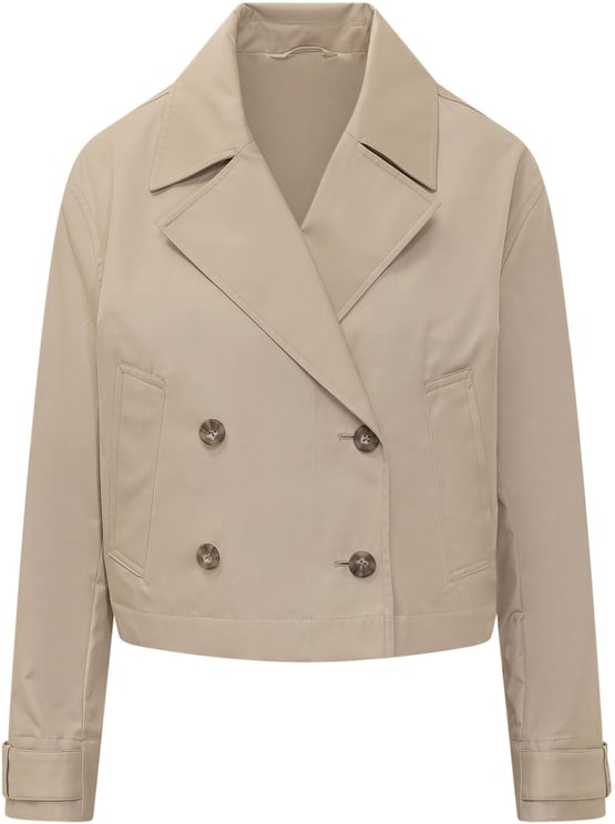 Calvin Klein Giacca Corta Doppiopetto con Revers