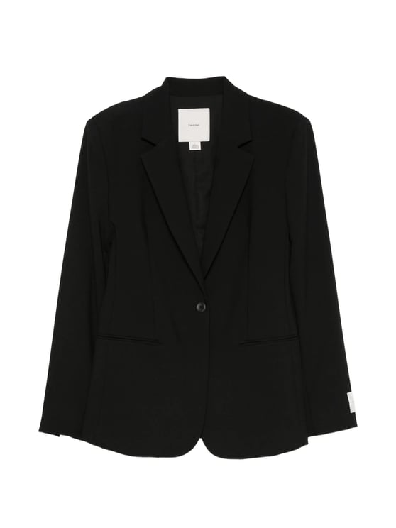 Calvin Klein Black Cinched Waist Tailored Blazer