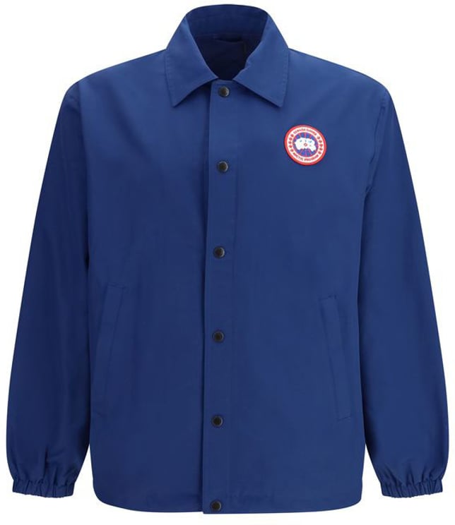 Canada Goose Coach-Style Jacket with Snap-Button Closure and Embroidered Patch
