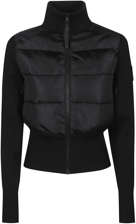 Canada Goose Hybridge Wide Quilt Knit Jacket Black