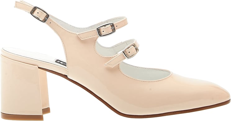 Carel Paris Slingback Tacco 70 Mm Vernice Beige