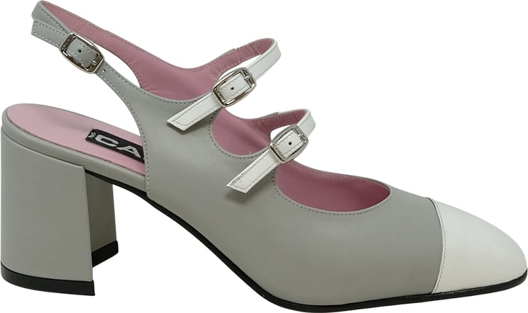 Carel Paris CAREL PARIS PAPAYA24 332268 GREY AND WHITE  LEATHER BALLET PUMPS