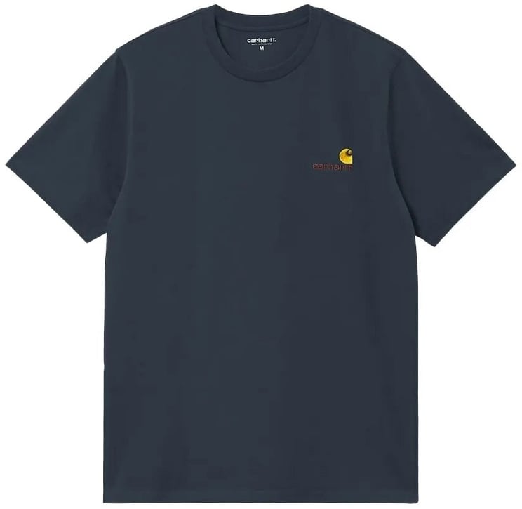 Carhartt t shirt carhartt wip american script coton deep night