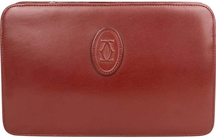 Cartier Cartier Bordeaux Leather Must de Cartier Zipped Clutch