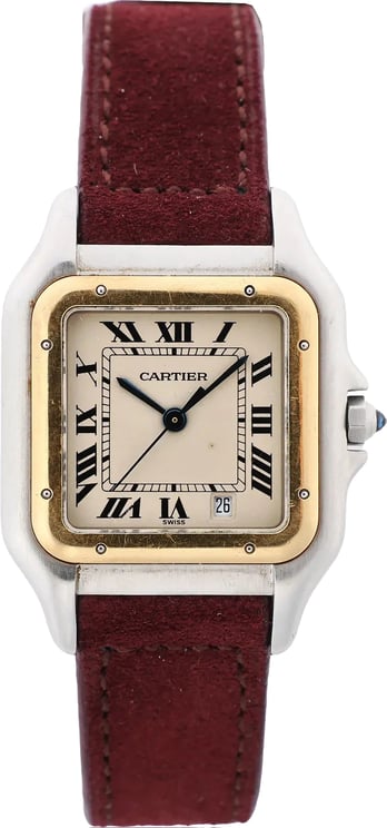 Cartier Cartier Panthère W25028B6 187949007444 SS×YG QZ Watch with Beige Dial