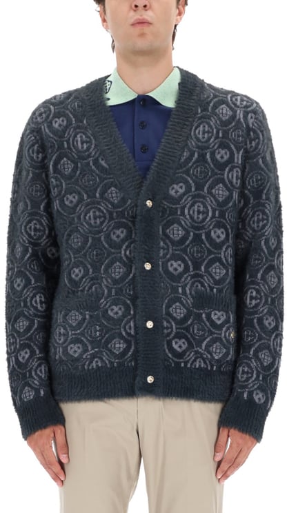 Casablanca MONOGRAM "FLUFFY" CARDIGAN