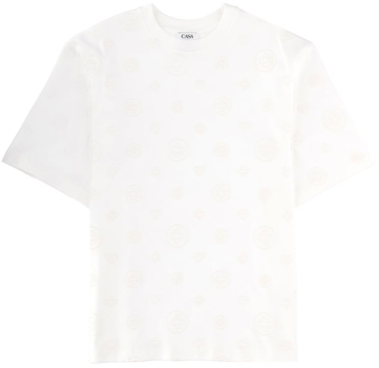 Casablanca T-SHIRT WITH MONOGRAM DETAILS