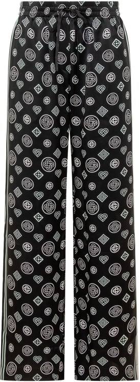 Casablanca Pantaloni Casablanca in Seta con Stampa Monogram