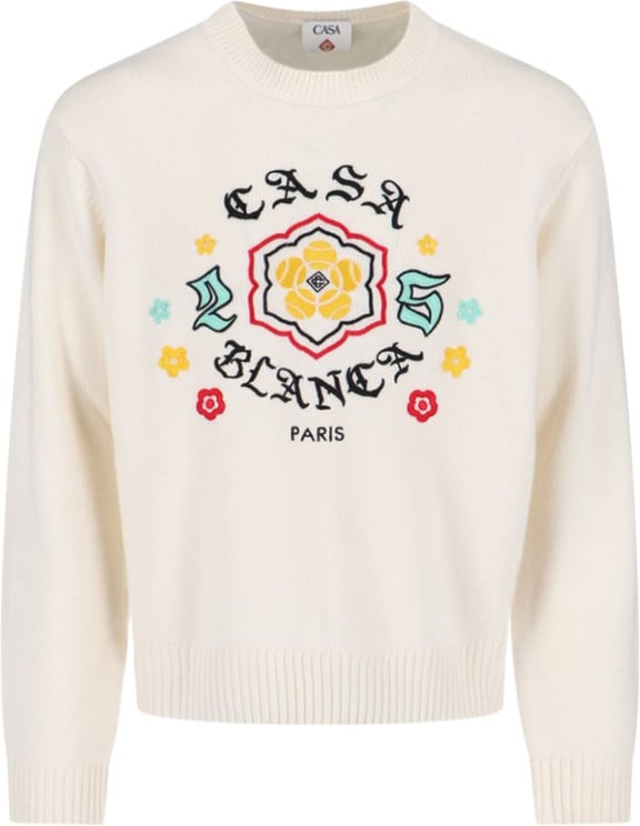 Casablanca “Emblem” Sweater Cream