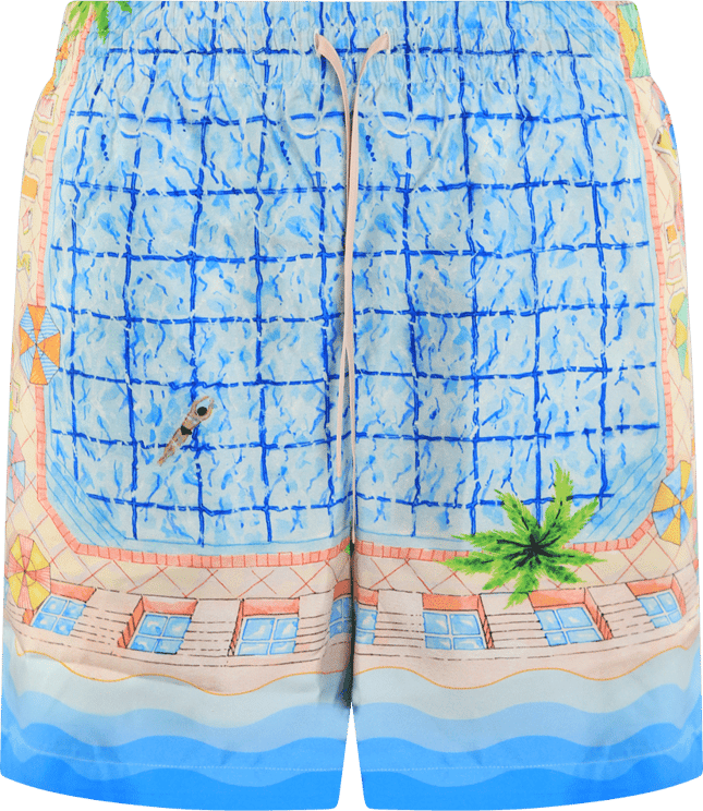 Casablanca Heren Silk Shorts With Drawstrings
