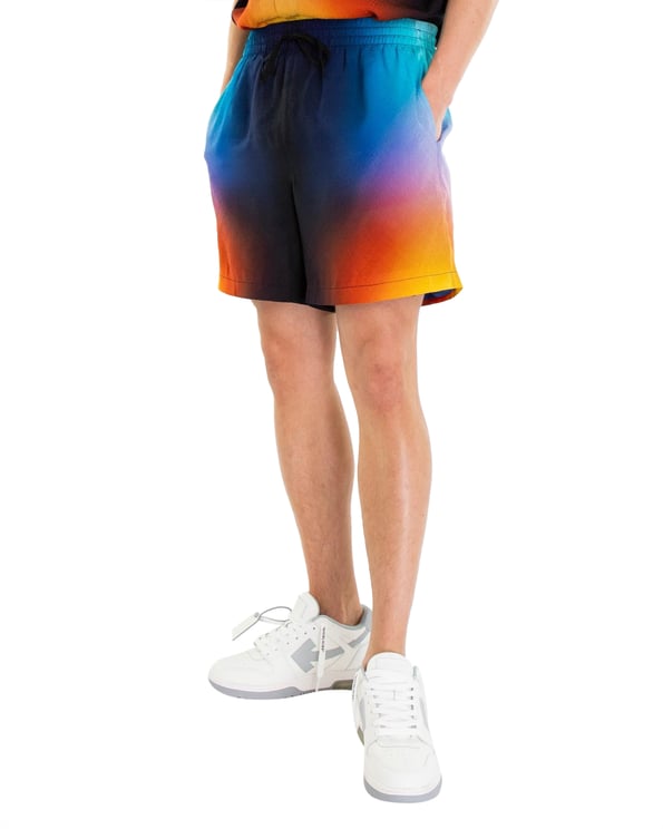 Casablanca Heren Gradient Zijde Short Blauw