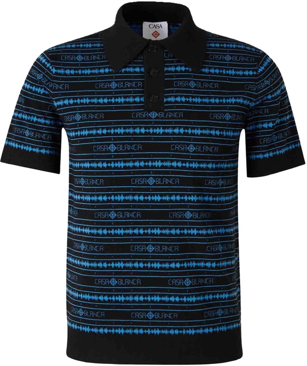 Casablanca Casablanca Heren Sound Wave Polo Zwart