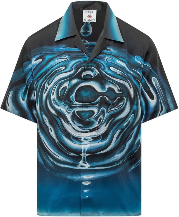 Casablanca Camicia a Maniche Corte con Stampa Grafica