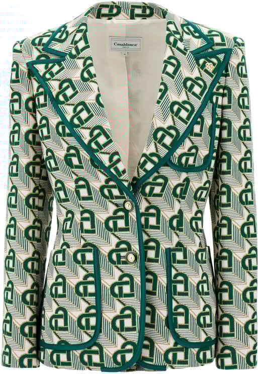 Casablanca Casablanca Embroidered cotton blend blazer