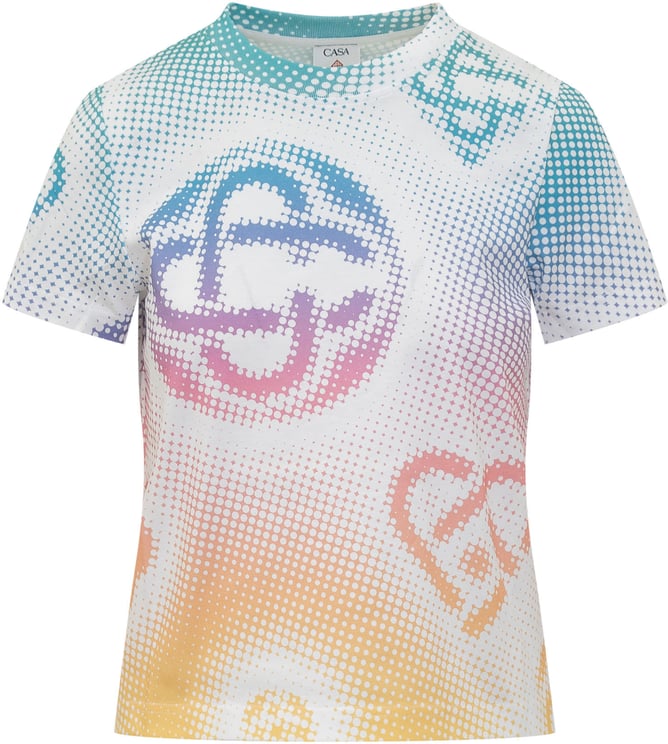 Casablanca T-Shirt Logo Halftone