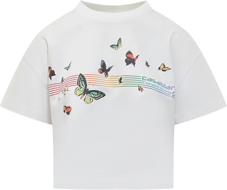 Casablanca T-shirt Boxy con Farfalle