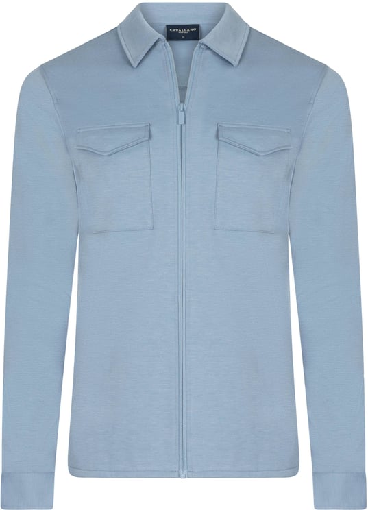 Cavallaro Cavallaro Zaverio Overshirt Overshirts Lichtblauw 123261014