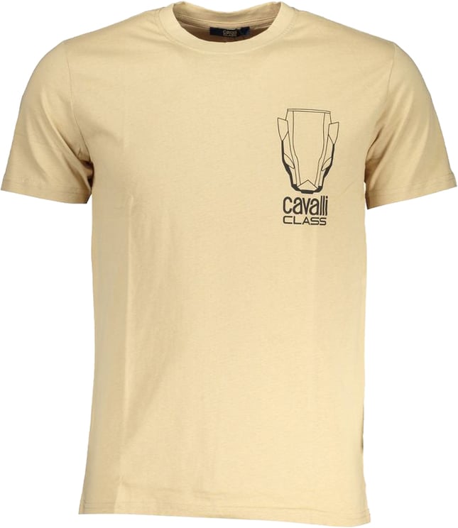 Cavalli Class Cavalli Class Beige Cotton Men T-Shirt