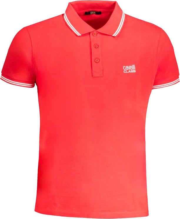 Cavalli Class Cavalli Class Red Cotton Men Polo Shirt
