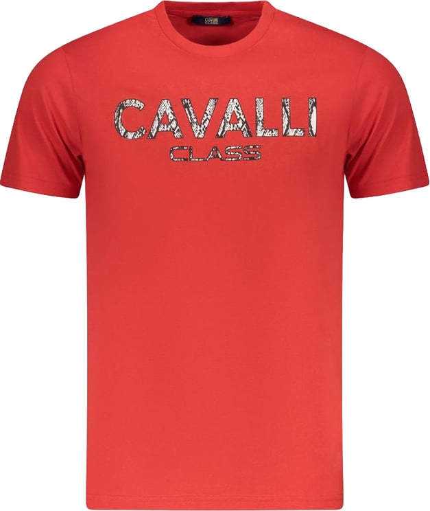 Cavalli Class Cavalli Class Rosso Cotton Men T-Shirt