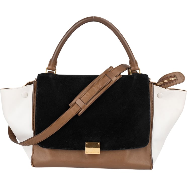 Celine Céline Suede Leather Trapeze Handbag