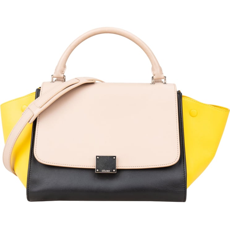 Celine Céline Tricolor Leather Trapeze Handbag