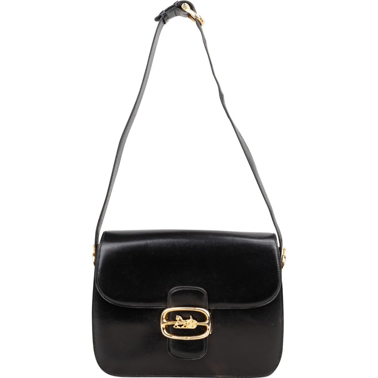 Celine Céline Box Calf Triomphe Shoulder Bag